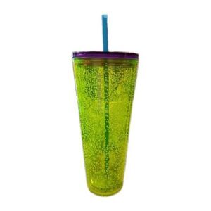 Starbucks 24oz Green Tumbler Beverage Container Cold Cup with Straw